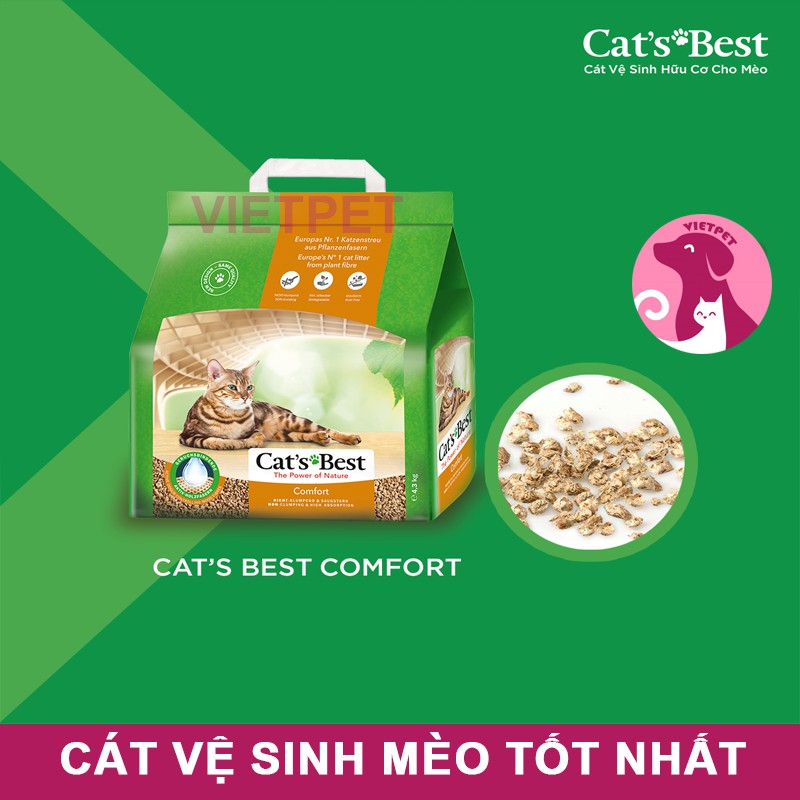 🧧[SALE LỚN] 🧧 [10L] Cát mèo hữu cơ Cat's Best Comfort (Đặc biệt tốt cho mèo con)