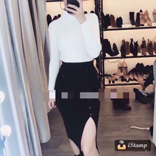 Áo len nữ cổ lọ chất len tăm dày dặn