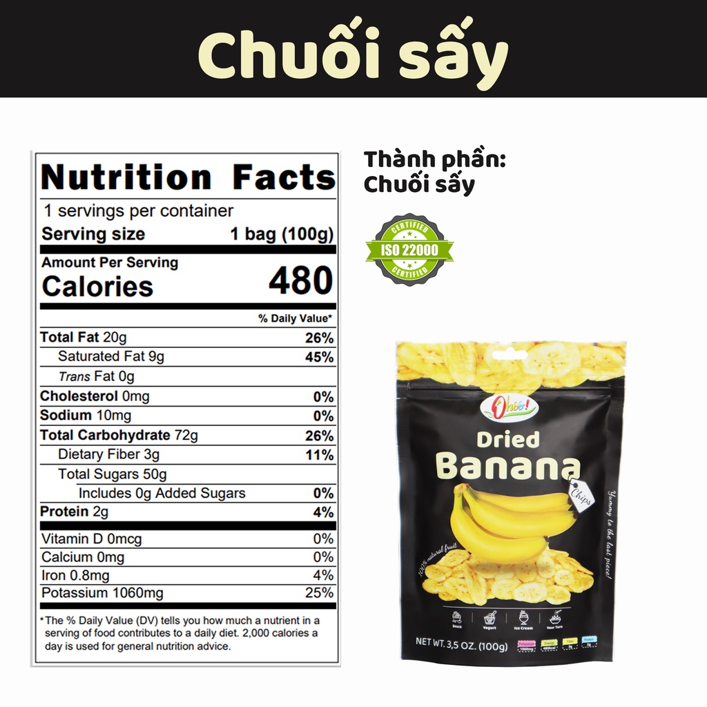 COMBO Mít Chuối Xoài Sấy Tự Nhiên OHOO