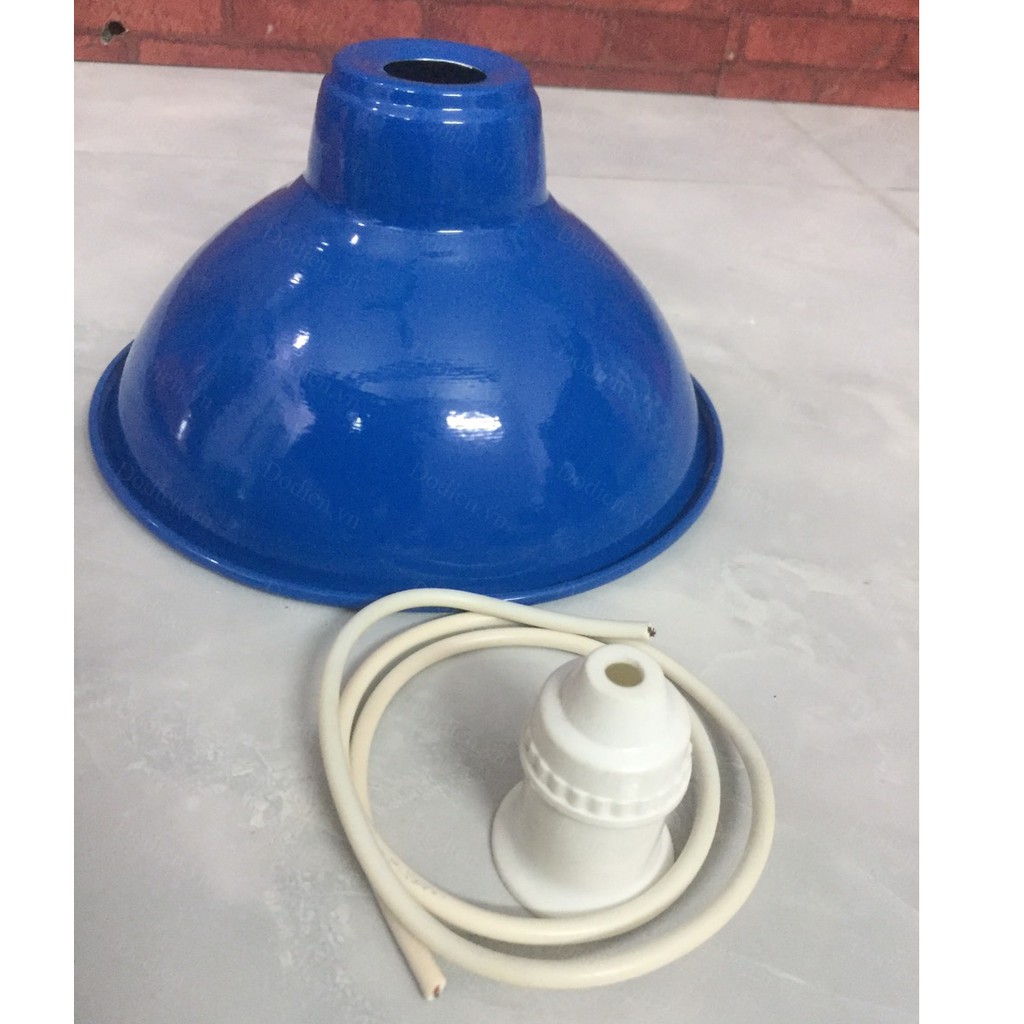 Đèn thả chao nhôm nhiều màu kèm dây đui