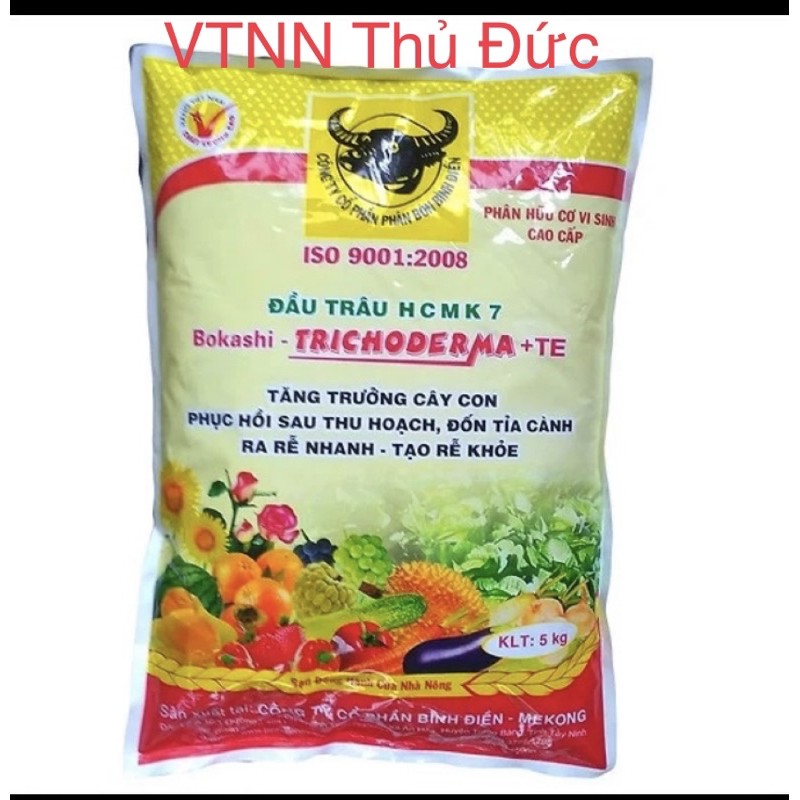 Phân hữu cơ vi sinh Đầu trâu HCM K7 gói 5kg