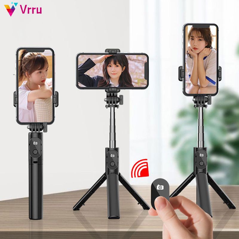 ✩ Wireless selfie Bluetooth stick Bluetooth self shooting remote control tripod handheld camera self timer device 【vrru】