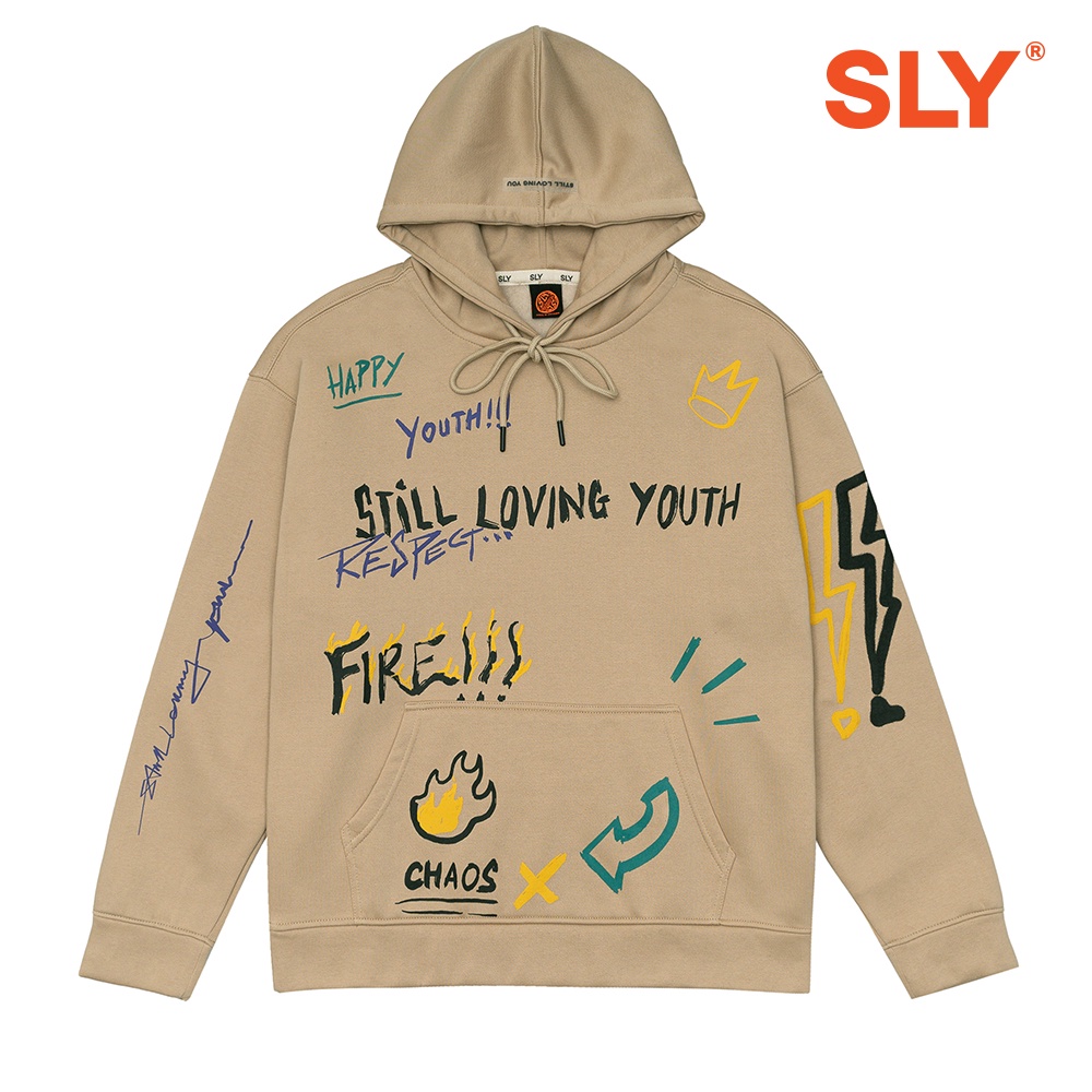 [Mã INCU50 giảm 50K đơn 150K] Áo Hoodie SLY Chaos màu Tan