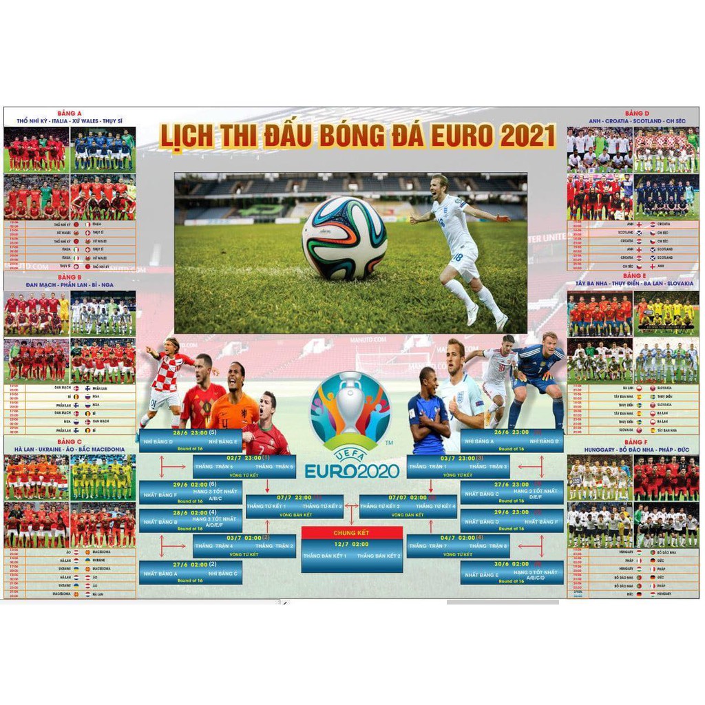 LỊCH THI ĐẤU EURO 2021/A2