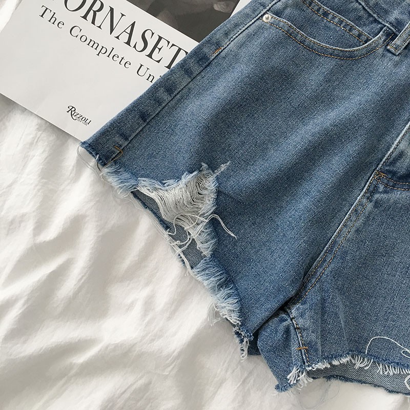 Quần short jean rách 2 khuy cài 99020