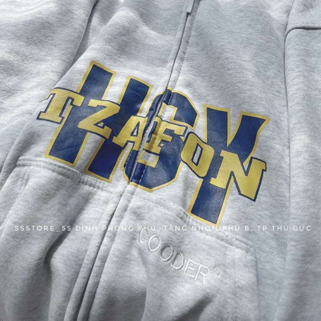 Áo Khoác Hoodie Nam Nữ Unisex Chữ HSY Dáng Rộng Unisex Mũ To Tay Bồng Chất Đẹp