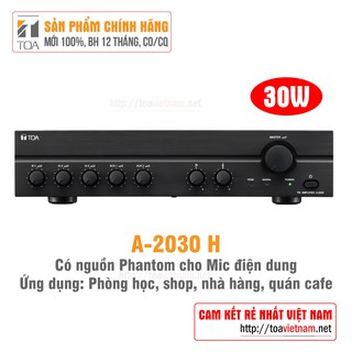 Tăng âm, cục đẩy liền mixer công suất 30w: toa a-2030