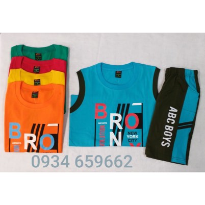 Bộ cotton bé trai cao cấp Size 22 - 24 cho bé vòng bụng 95cm (Cân nặng 53-65 kg)