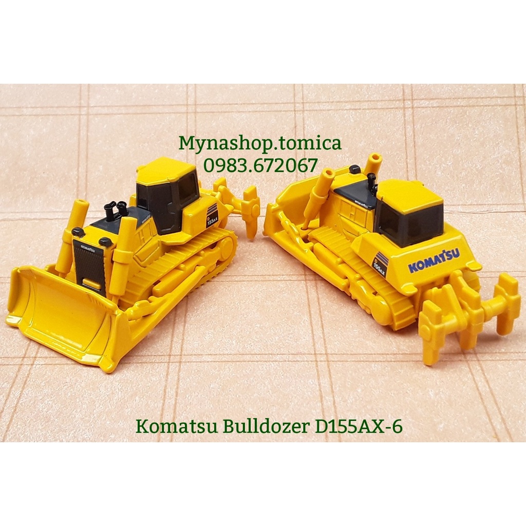 Đồ chơi mô hình tĩnh xe tomica không hộp, Komatsu Bulldozer D155AX-6, xe ủi đất