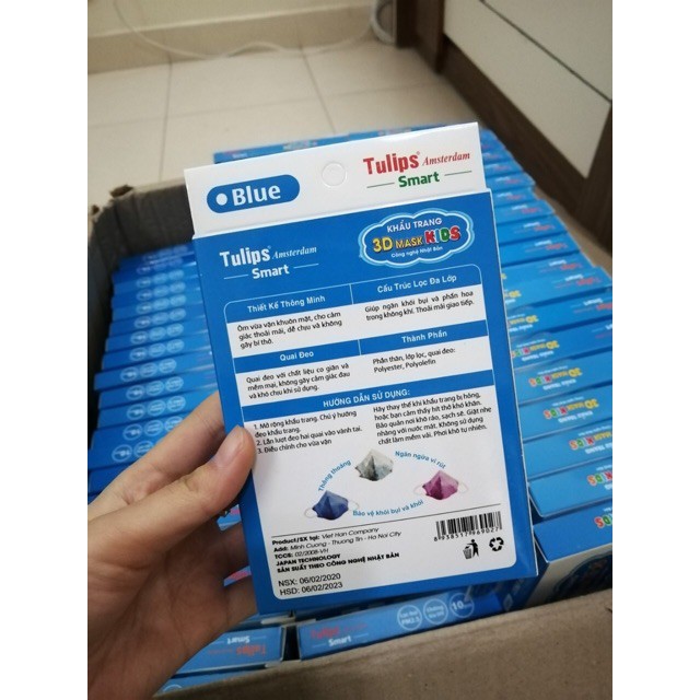 ✅ [HÀNG CHUẨN] Khẩu Trang 3D Em Bé Tulips 3D Smart Kid (Hộp 10 cái) | Công nghệ Nhật Bản -VT0347