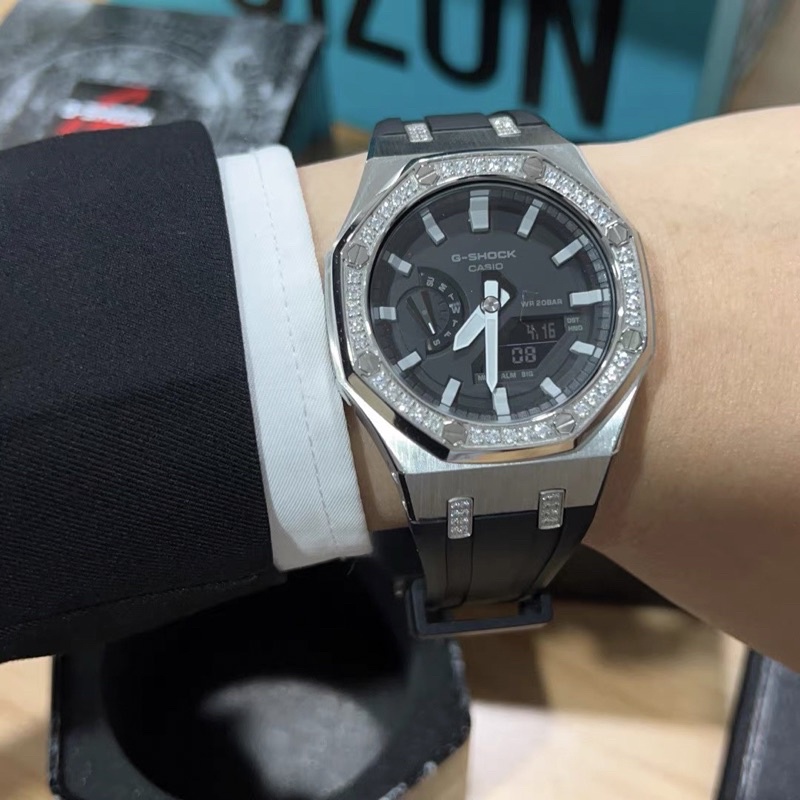 ĐỒNG HỒ NAM CASIO GSHOCK GA-2100 custom AP DIAMON
