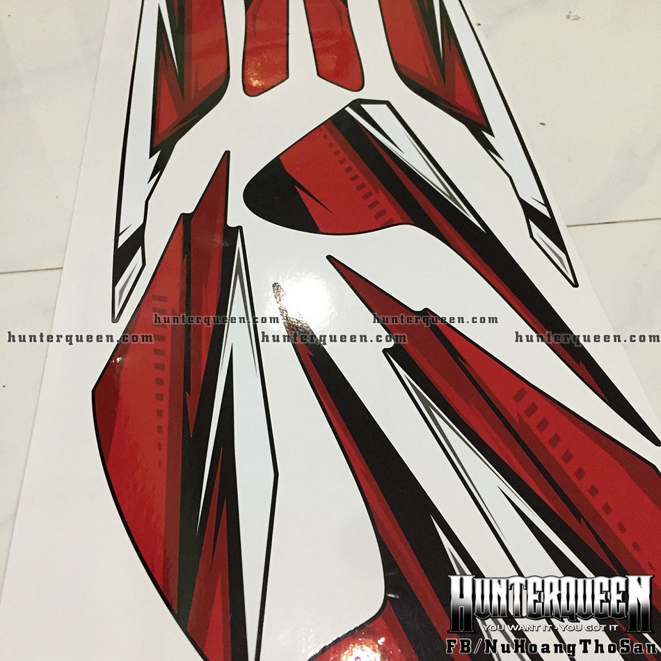 Tem rời Click 110. Đen đỏ. Thay đổi màu sắc và chi tiết theo yêu cầu. Sắc nét, bền màu, độ bền cao