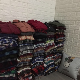 SƠ MI FLANNEL SI SIZE L (Nhắn shop để chọn mẫu)