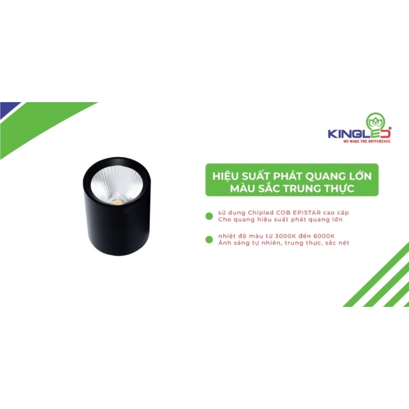 Đèn led ống bơ chiếu rọi amerald 7w,10w,15w,20w_Kingled