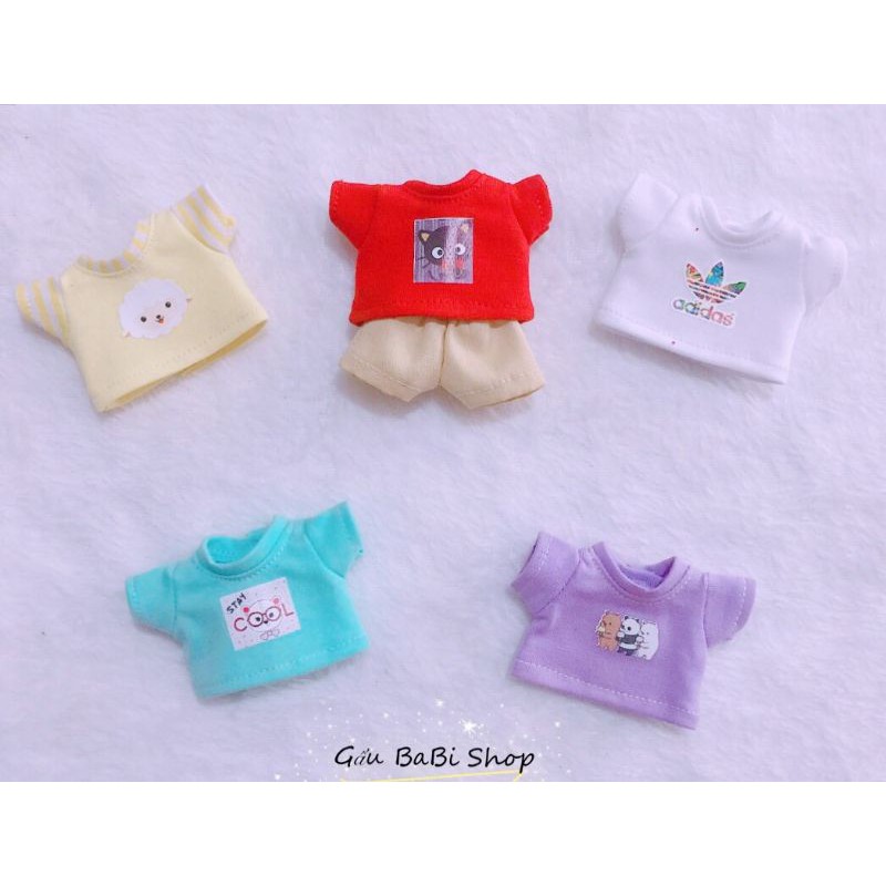 Áo thun cho búp bê ob11, ddf, 5inch, 1/8 bjd, baboliy, bru, babies, xinji, animator 40cm