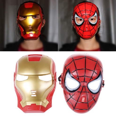 Mặt nạ hóa trang nhân vật siêu anh hùng Người Nhện Spider Man Iron Man trong Avengers