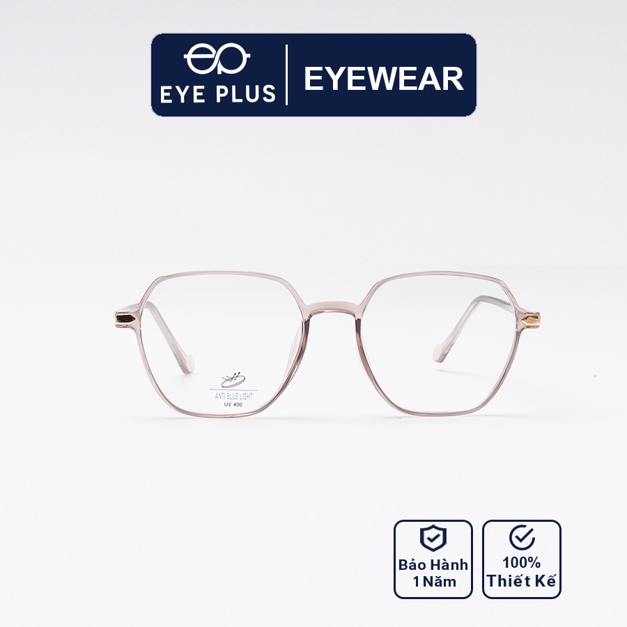 Gọng kính cận nam nữ thời trang Eye Plus lục giác hot trend N240-8306