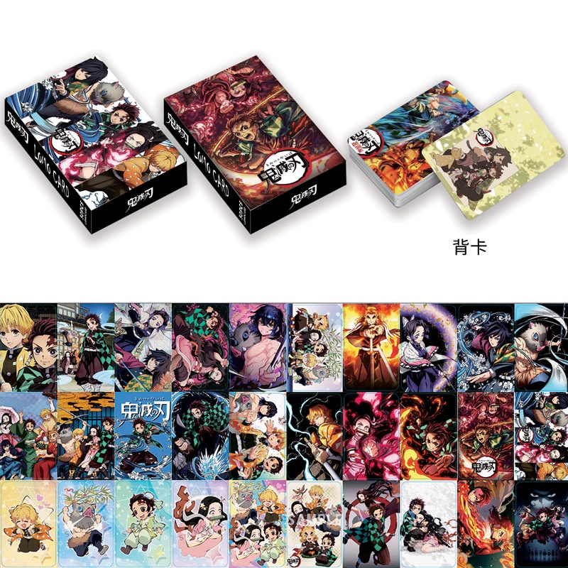 Hộp 30 Thẻ Demon Slayer Photocard Double-sided Color Printing Lomo Card