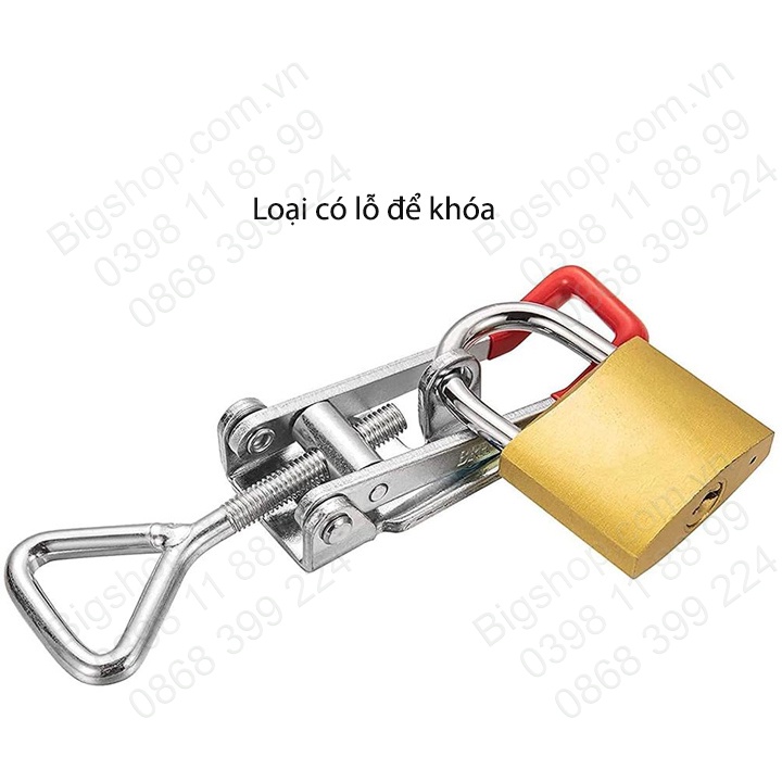 Bộ 2 chốt khóa gài, kẹp nhanh, bằng thép mạ kẽm chống gỉ