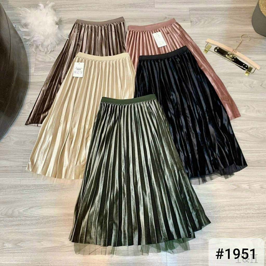 chân váy xếp li dài, midi,xếp ly free size(mặc 2 mặt) | BigBuy360 - bigbuy360.vn