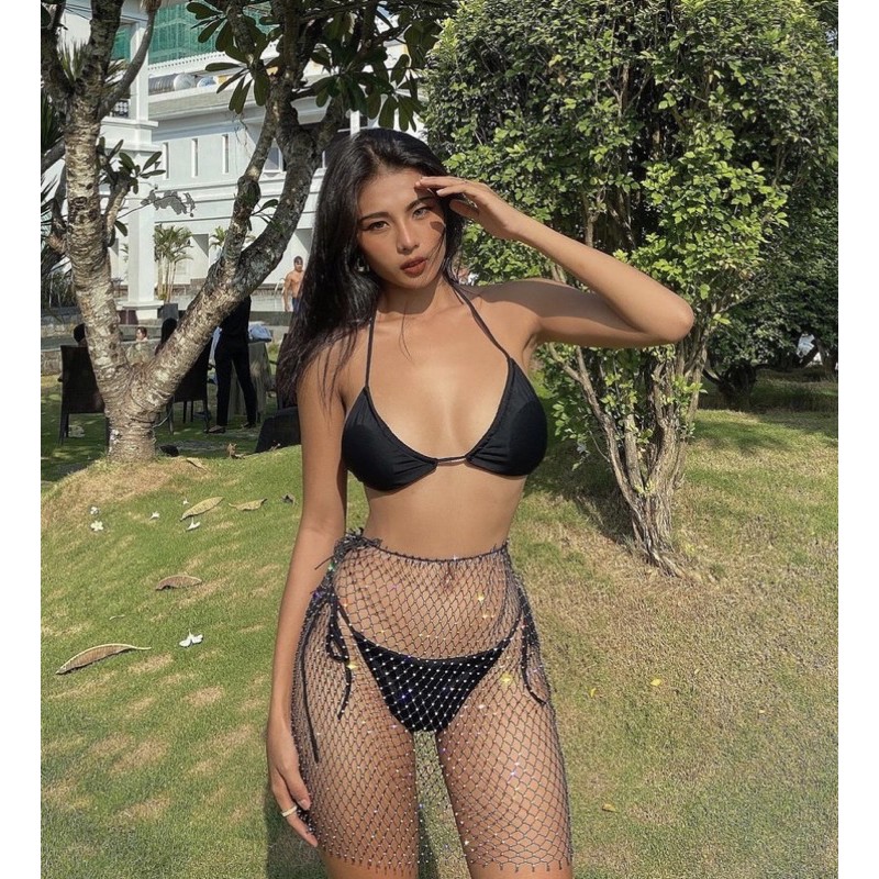 Váy lưới đính đá lẻ áo và váy(Senorita)