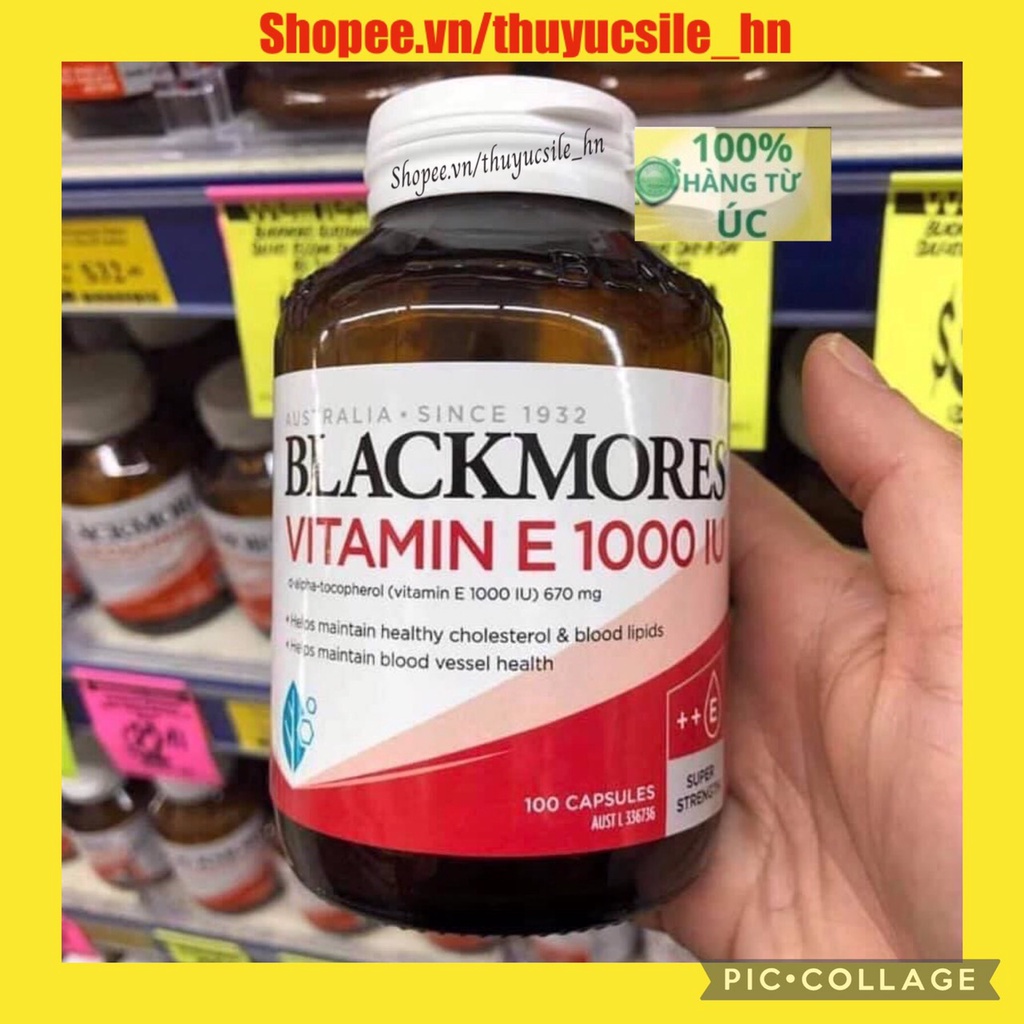Viên uống vitamin e, blackmores vitamin e 1000iu 30 viên, 100 viên úc, đẹp da