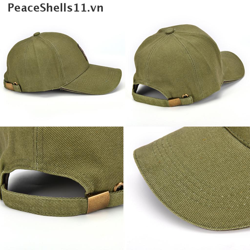 Mũ Lưỡi Trai Cotton Màu Trơn In Logo Peaceshots11] 2016