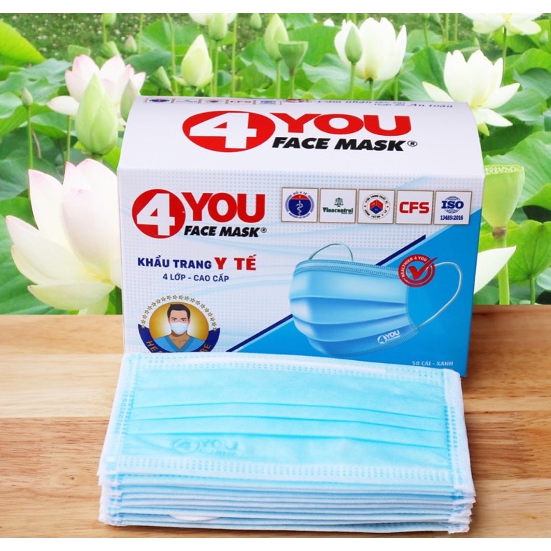 Khẩu Trang Y Te 4lop 4you Mask Đạt Chuẩn Cty Có Đủ Giấy Tờ Hộp 50 Cái | WebRaoVat - webraovat.net.vn