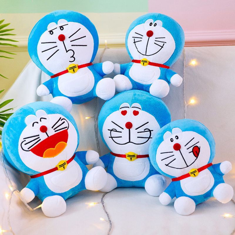 Mèo Doraemon Nhồi Bông Mềm Mại Đáng Yêu 25-50cm