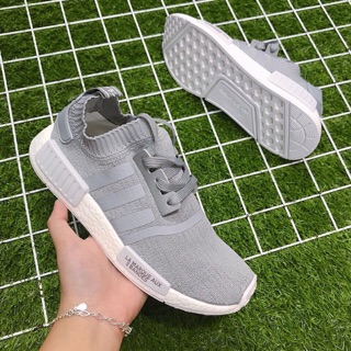 Ảnh thật - Có sẵn - Giày thể thao NMD R1 xám cổ chun