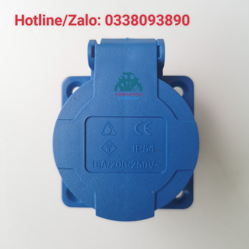 Ổ Cắm Công Nghiệp Chống Nước PCE  Có Nắp 1 Pha - 16A - 2P+E – IP54  - PCE01