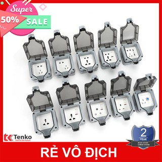 [Chính Hãng] Combo Mặt Hộp Chống Nước Ổ Cắm Điện Vuông Ngoài Trời TK-IP66 - Tenko.com.vn