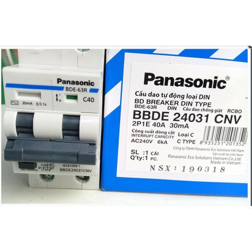 Aptomat chống giật 32 - 40A Panasonic