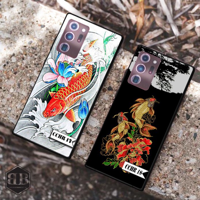 Ốp lưng kính cường lực Samsung Galaxy Note 20 Ultra hình cá chép hóa rồng