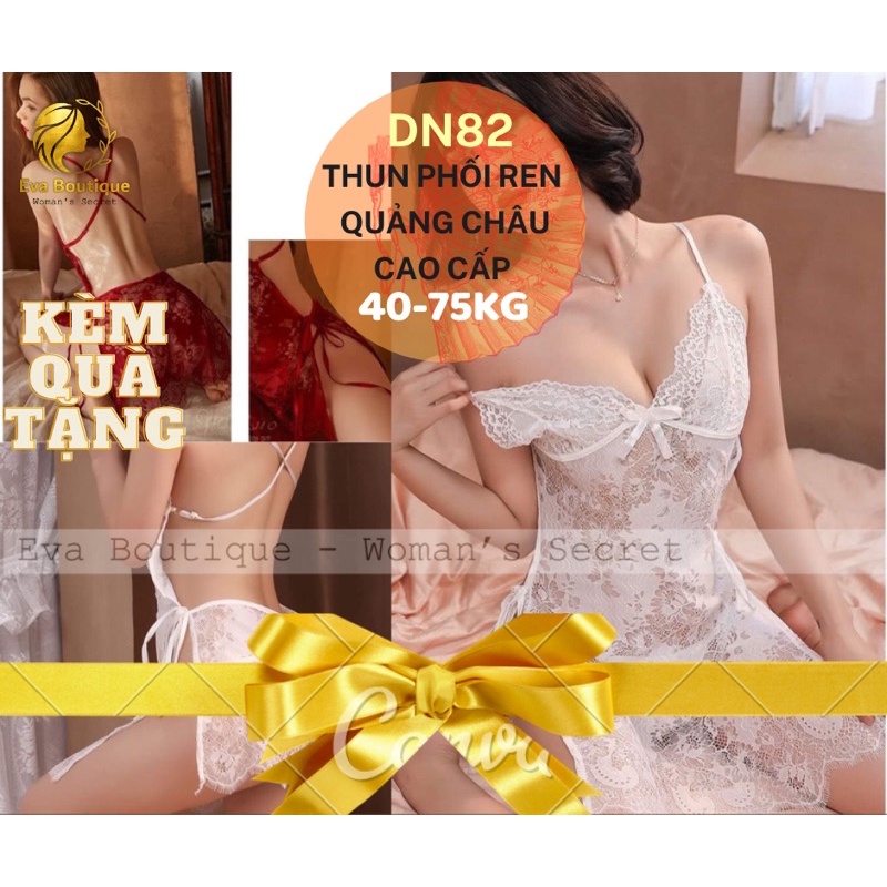_DN82_Váy ngủ Ren buộc dây hở lưng xuyên thấu sexy [evaboutique9x]
