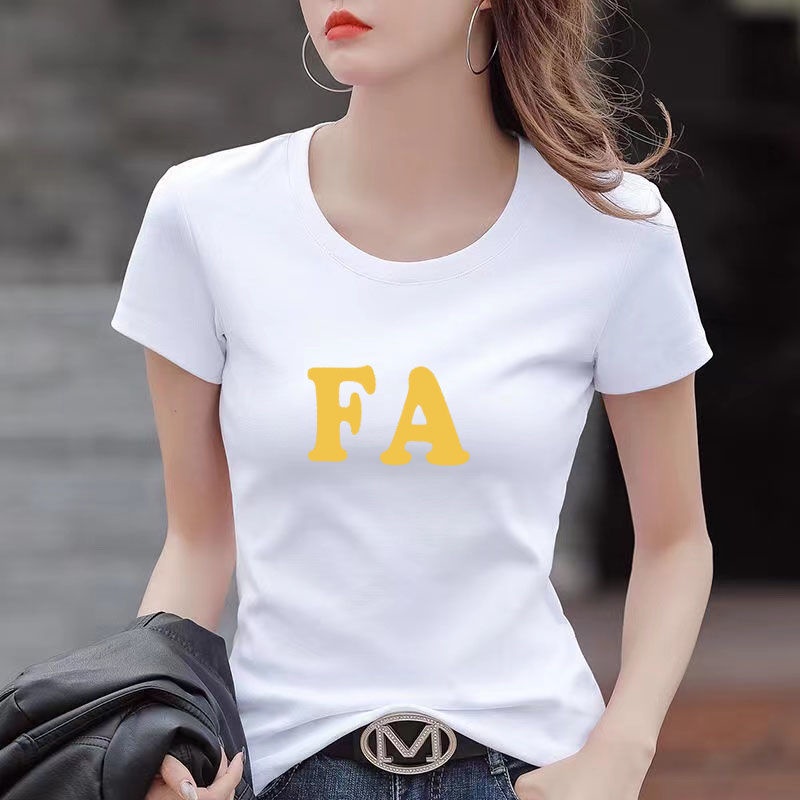 Áo Thun Tay Ngắn Cổ Tròn Plus Size Cho Nữ