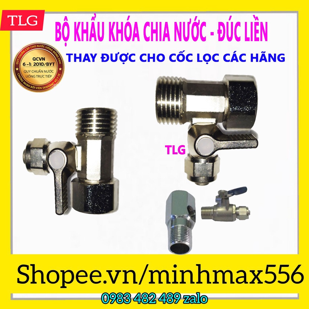 Bộ khẩu khóa chia nước đầu vào, máy lọc nước RO | Lắp được cho tất cả máy lọc nước RO