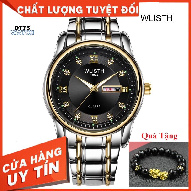 [HÀNG CHÍNH HÃNG]Đồng hồ nam cao cấp dây thép hiệu Wlisth,chống nước,chống xước,có dạ quang,bảo hành12 tháng,1 đổi 1