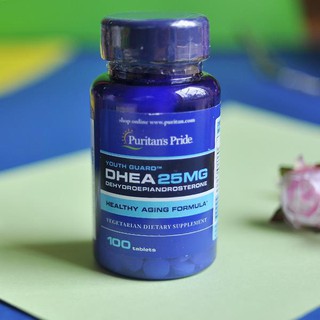 (Thanh lý hạn T7/21) Bill Mỹ - Puritan' Pride  DHEA 25mg 100 viên hàng nội địa