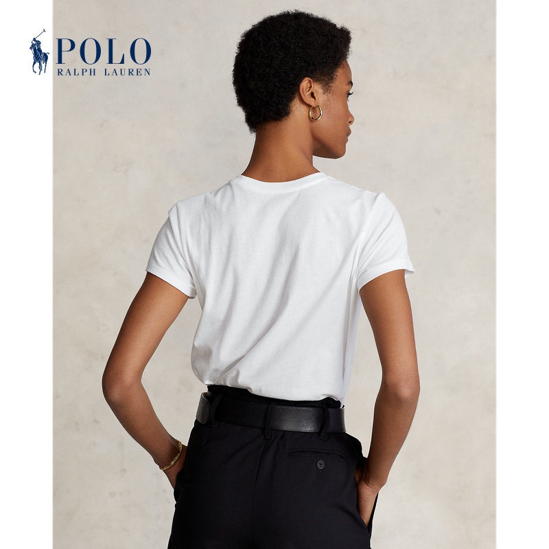 Áo polo tay ngắn in hình gấu trượt tuyết Ralph Lauren/Ralph cho nữ