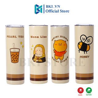 Bình Nước Giữ Nhiệt Inox Cao Cấp ULZZANG 650ML, Giữ Nhiệt, Chống Va Đập Tốt, Hoạ Tiết Siêu Cute