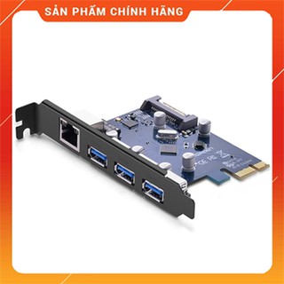 Card pci express to 3 usb 3.0 + lan tốc độ 1000mbps ugreen 30775 - hàng chính hãng