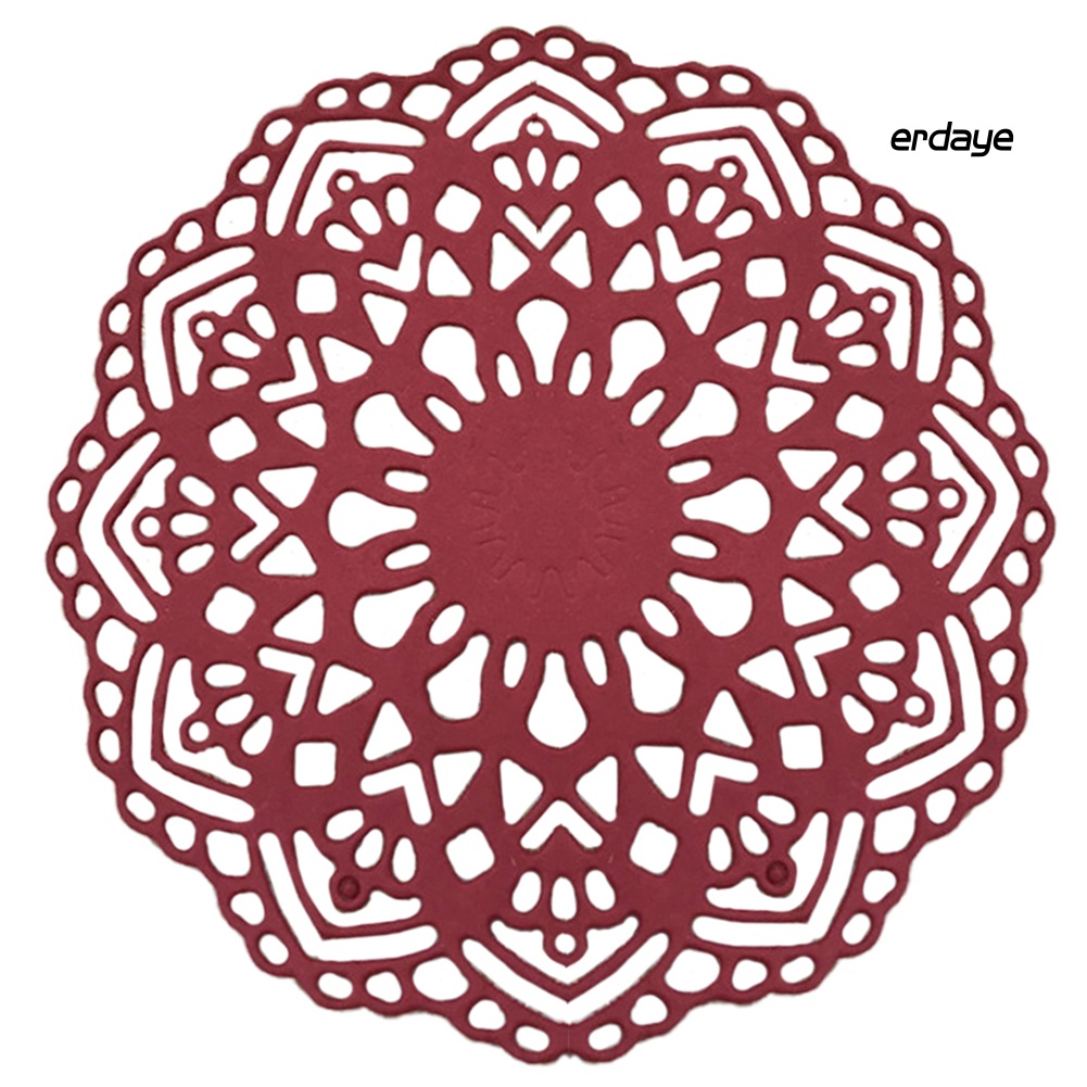 Khuôn mẫu tròn họa tiết ren hoa cắt thẻ trang trí sổ tay thủ công