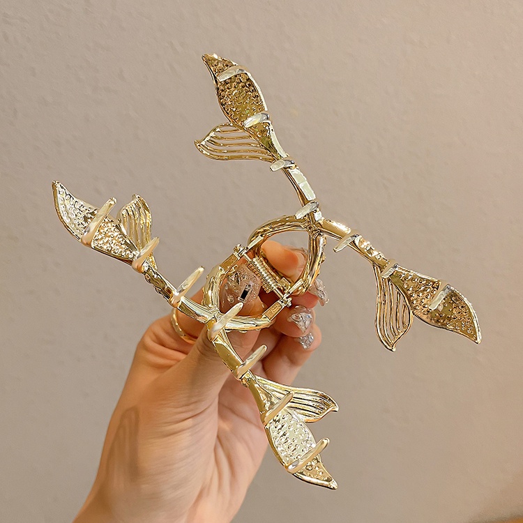 Kẹp Tóc Đuôi Cá Đính Đá Và Ngọc Trai Thời Trang Hàn Quốc 2022 Cho Nữ