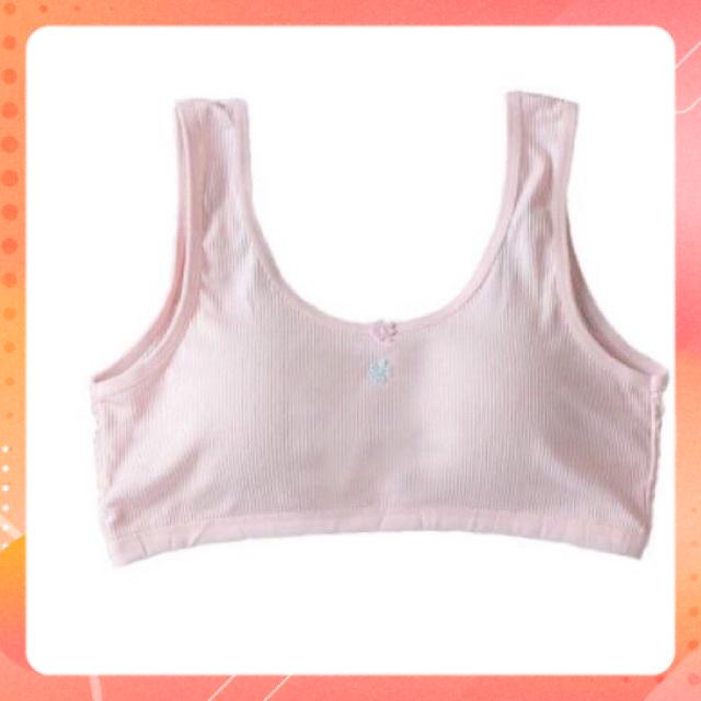 Áo lá học sinh 2 dây- áo bra cotton tăm khuy cài sau có đệm ngực nhiều màu 6020