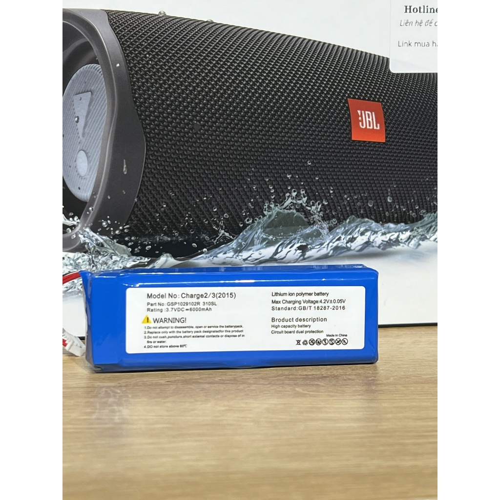 Pin JBL Charge 2, 2plus. Thay pin loa JBL Charge 2, pin JBL Charge 2 plus - Hàng dung lượng chuẩn hãng.