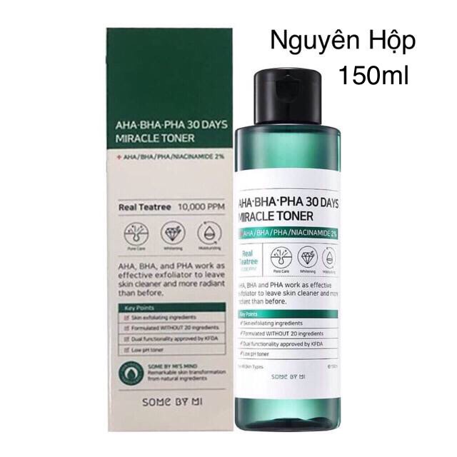 Nước Hoa Hồng Some By Mi AHA-BHA-PHA 30 Days Miracle Toner 150ml Nhập Khẩu