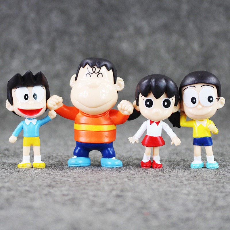 Bộ Mô hình Doraemon - Trọn bộ 8 Mô hình: Nobita Jaian Suneo Shizuka Doraemon - Nobita Chaien Xeko Xuka Doremon - Cao 5~7