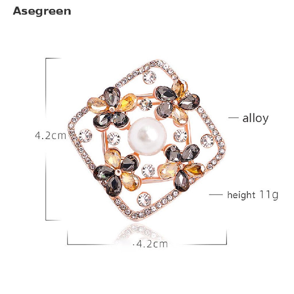 [Asegreen] Ghim Cài Áo Hình Thánh Giá Đính Đá Ngọc Trai Thời Trang