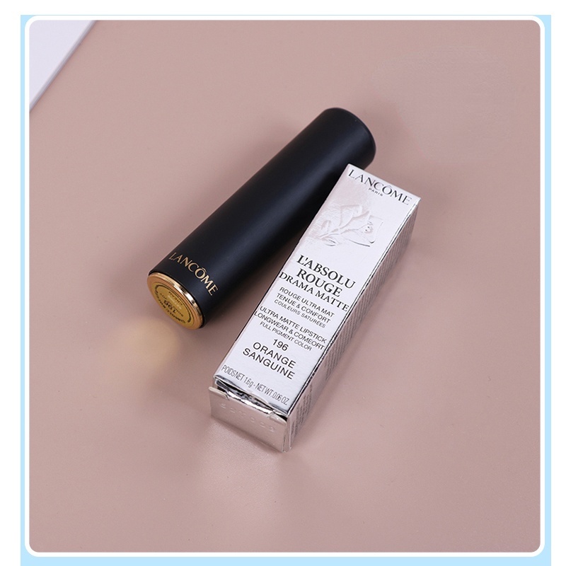 Son Dưỡng Môi Lancome 196 Màu Đen Cà Rốt Ống Trắng 1.6g